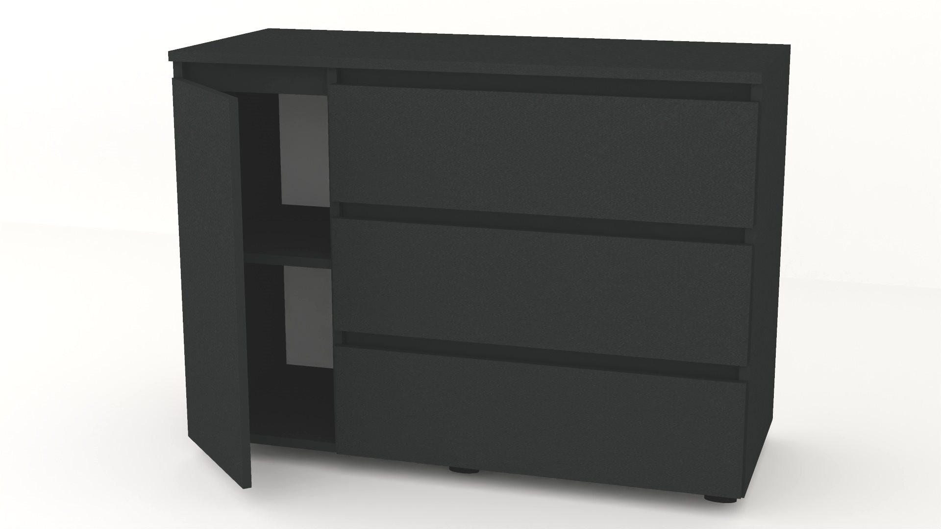 Комод Алекса СН-13/38 105х38х75 см Антрацитовый