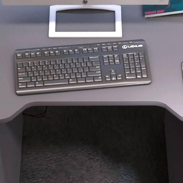 Компьютерный стол Mebellini Маршал Classic 1200х710/860х600 мм Антрацит (арт.SKEP1000-002) - фото 5 Компьютерный стол Mebellini Маршал Classic 1200х710/860х600 мм Антрацит (арт.SKEP1000-002) - фото 5