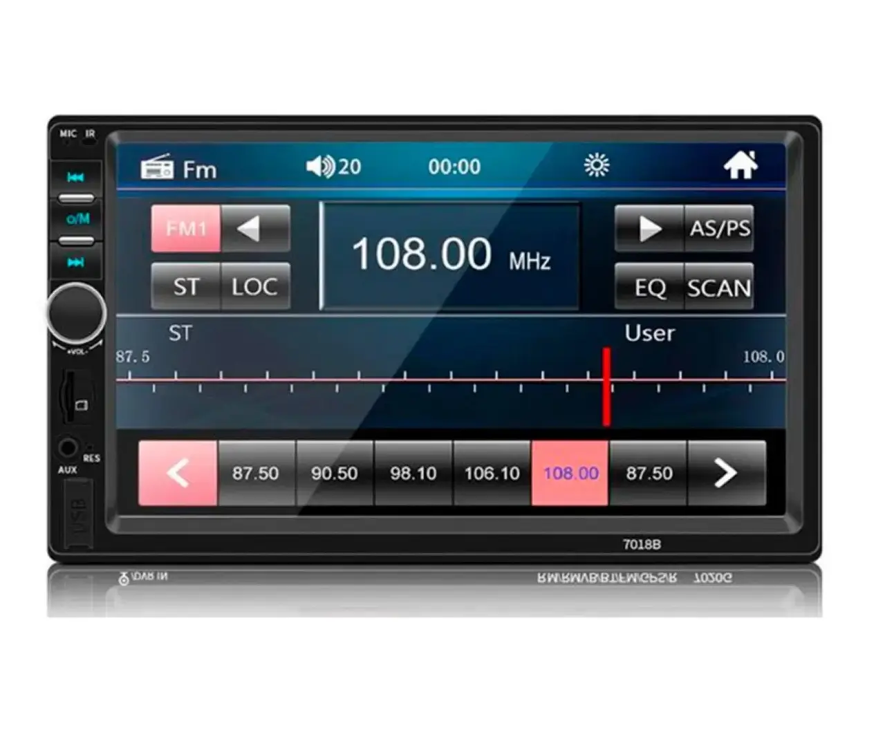 Автомагнитола 2din 7" USB SD Bluetooth/пульт на руль 7018 - фото 3