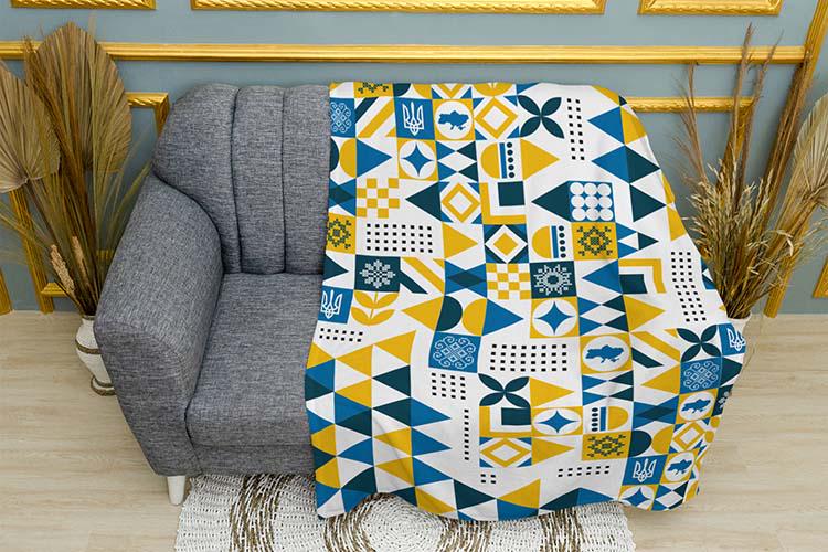 Плед Geometry of Freedom плюш однослойный 150х210 см (114366-1)