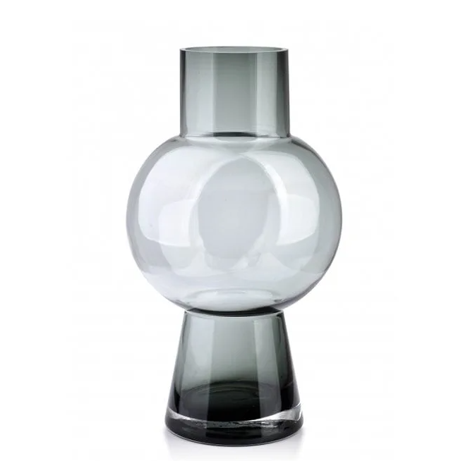 Ваза стеклянная Flora Serenite Grey 31 см (35225)