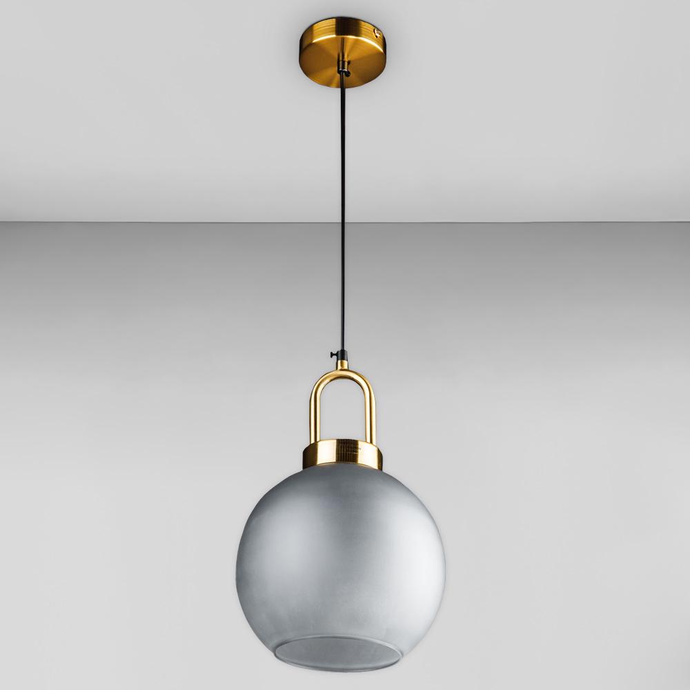 Люстра підвісна Light House DL-18553/1 Латунь/Сірий Люстра підвісна Light House DL-18553/1 Латунь/Сірий