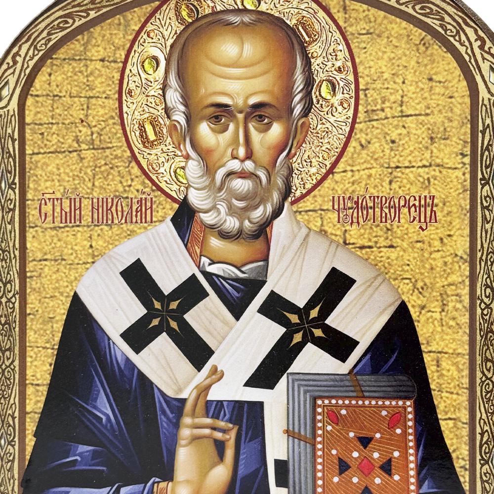 Складень Святий Спиридон та Миколай Чудотворець 15х20 см (30654623) - фото 3 Складень Святий Спиридон та Миколай Чудотворець 15х20 см (30654623) - фото 3