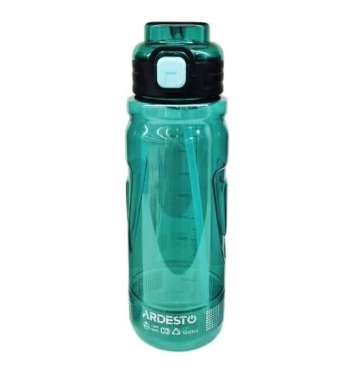 Бутылка для воды Ardesto Sport с трубочкой 1 л Зеленый (AR2210EB)
