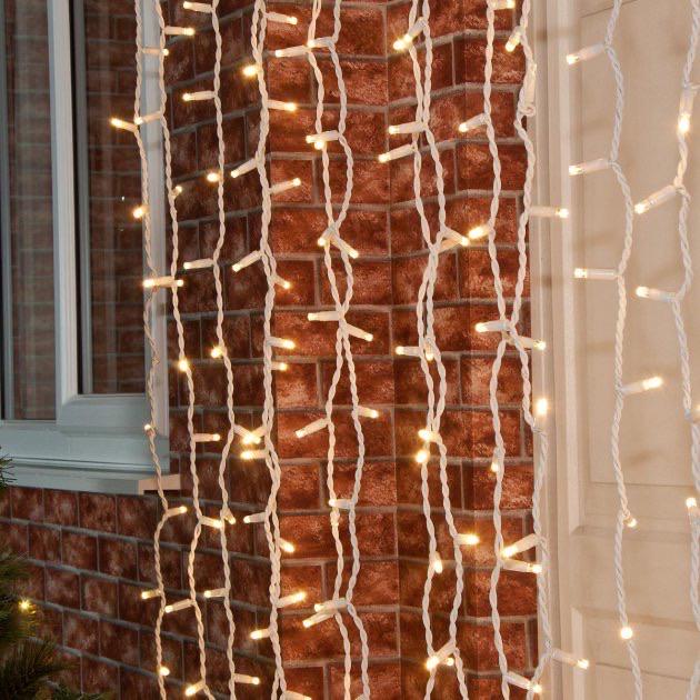 Гірлянда вулична з flash мерехтінням Alphatrade Premium Штора 3x3 м 480 LED Білий/Теплий білий (120508)