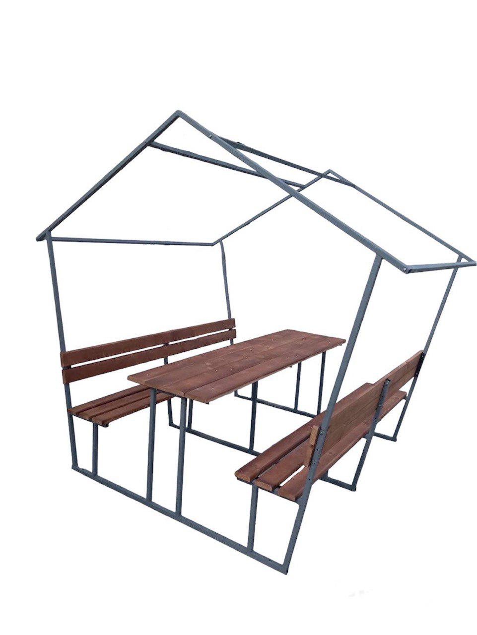 Беседка дачная разборная 2,3х2х2 м Коричневый (5005)