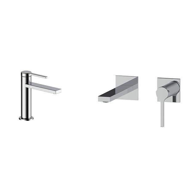 Комплект смесителей на мойку Nett VH-22 и QH-22 из нержавеющей стали Хром (2999643047)