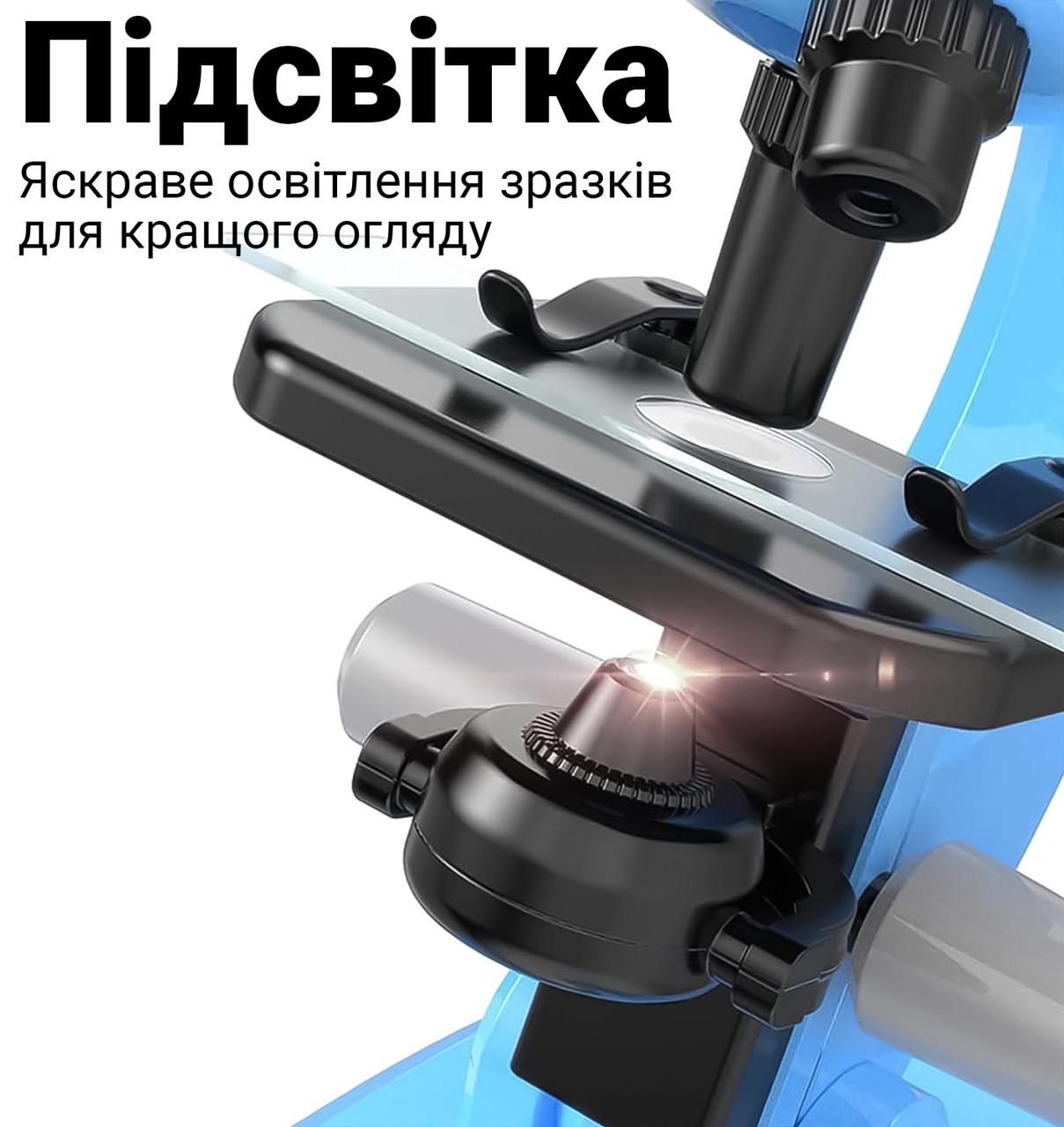 Микроскоп детский OEM 1012A-1 с увеличением 1200х Голубой - фото 10 Микроскоп детский OEM 1012A-1 с увеличением 1200х Голубой - фото 10
