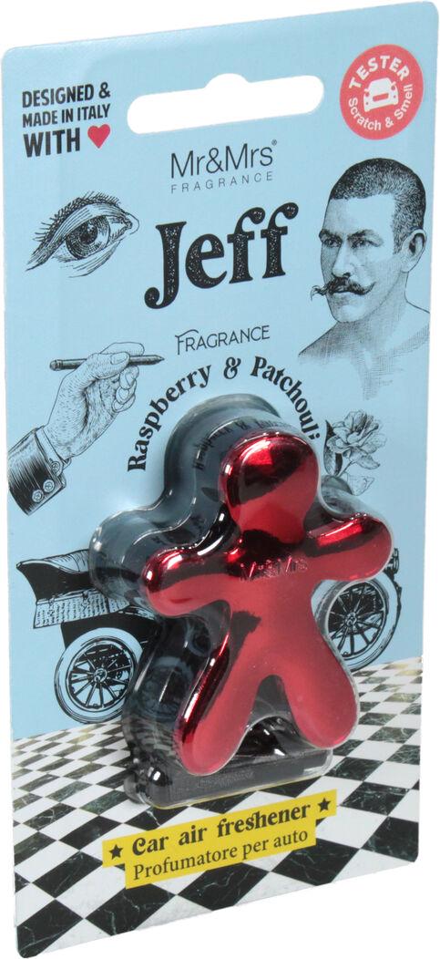 Ароматизатор Mr&Mrs JEFF Chrome Silver Red Raspberry/Patchouli полимерный на дефлектор