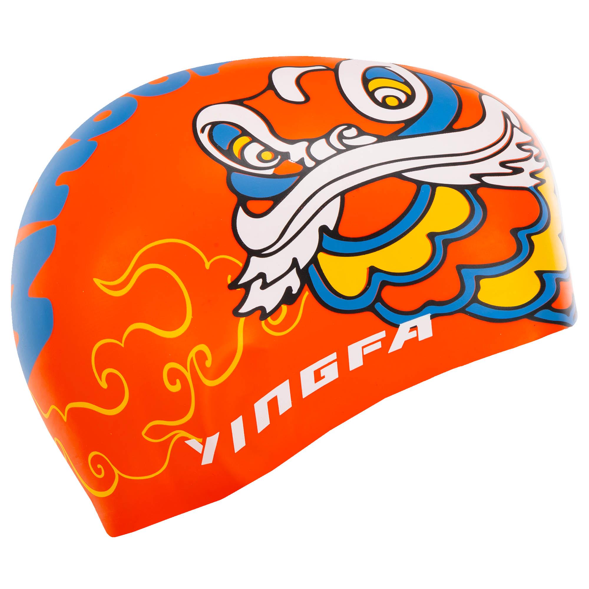 Шапочка для плавання дитяча YINGFA K0012 силіконова Червоно-синій (K0012_Красный-синий) - фото 3