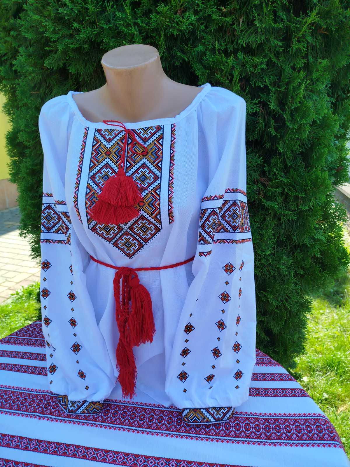 Сорочки вишиті для пари Орнамент р. 56 Червоний/Білий (29378552) - фото 2