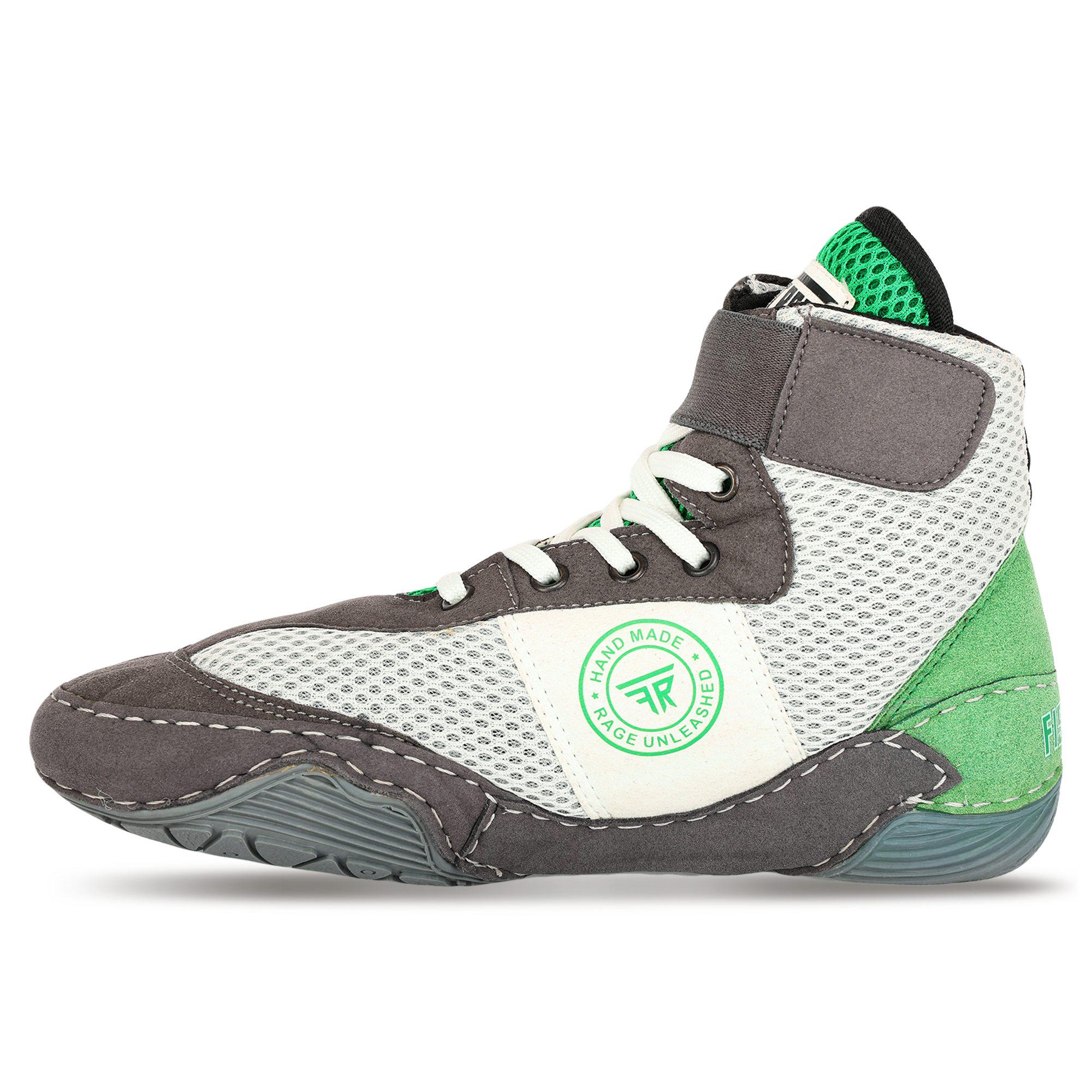 Борцовки FISTRAGE VL-7747 р. 44 Серый/Салатовый (VL-7747_Серый-салатовый_44) - фото 3