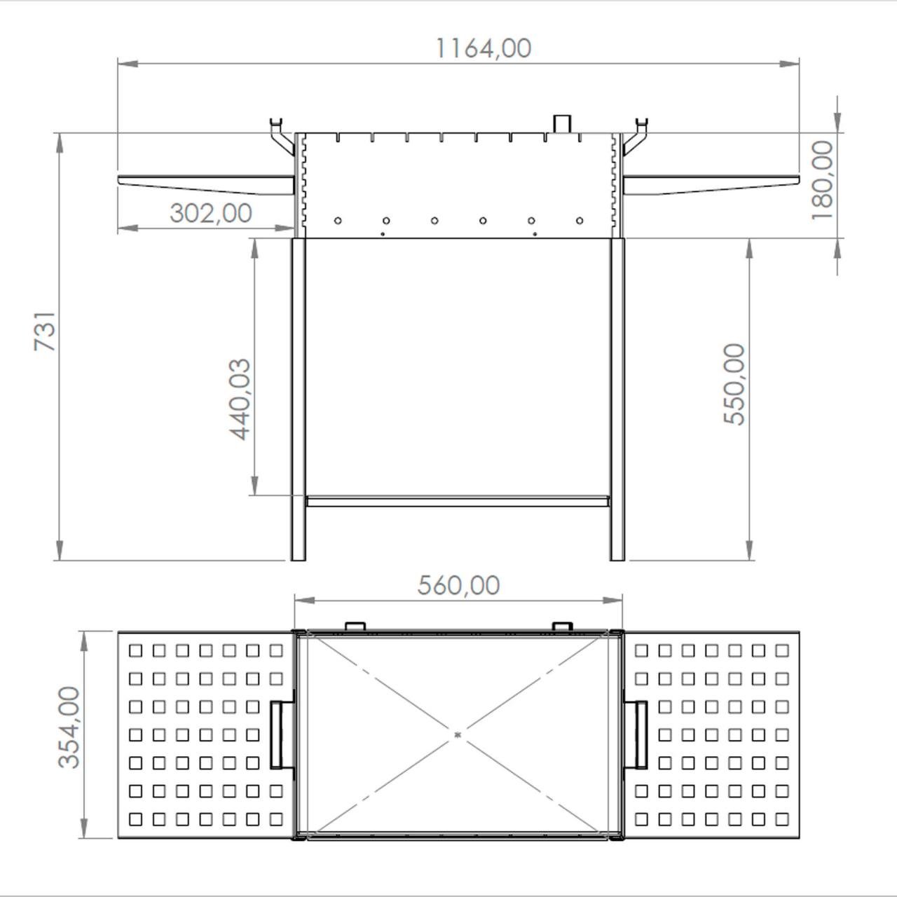 Мангал разборный Степ со столиком на 8 шампуров (16741982) - фото 2 Мангал разборный Степ со столиком на 8 шампуров (16741982) - фото 2