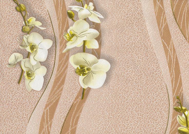 Обои тисненные Эксклюзив Люкс на бумажной основе 0,53х10,05 м Бежевый (029-03)