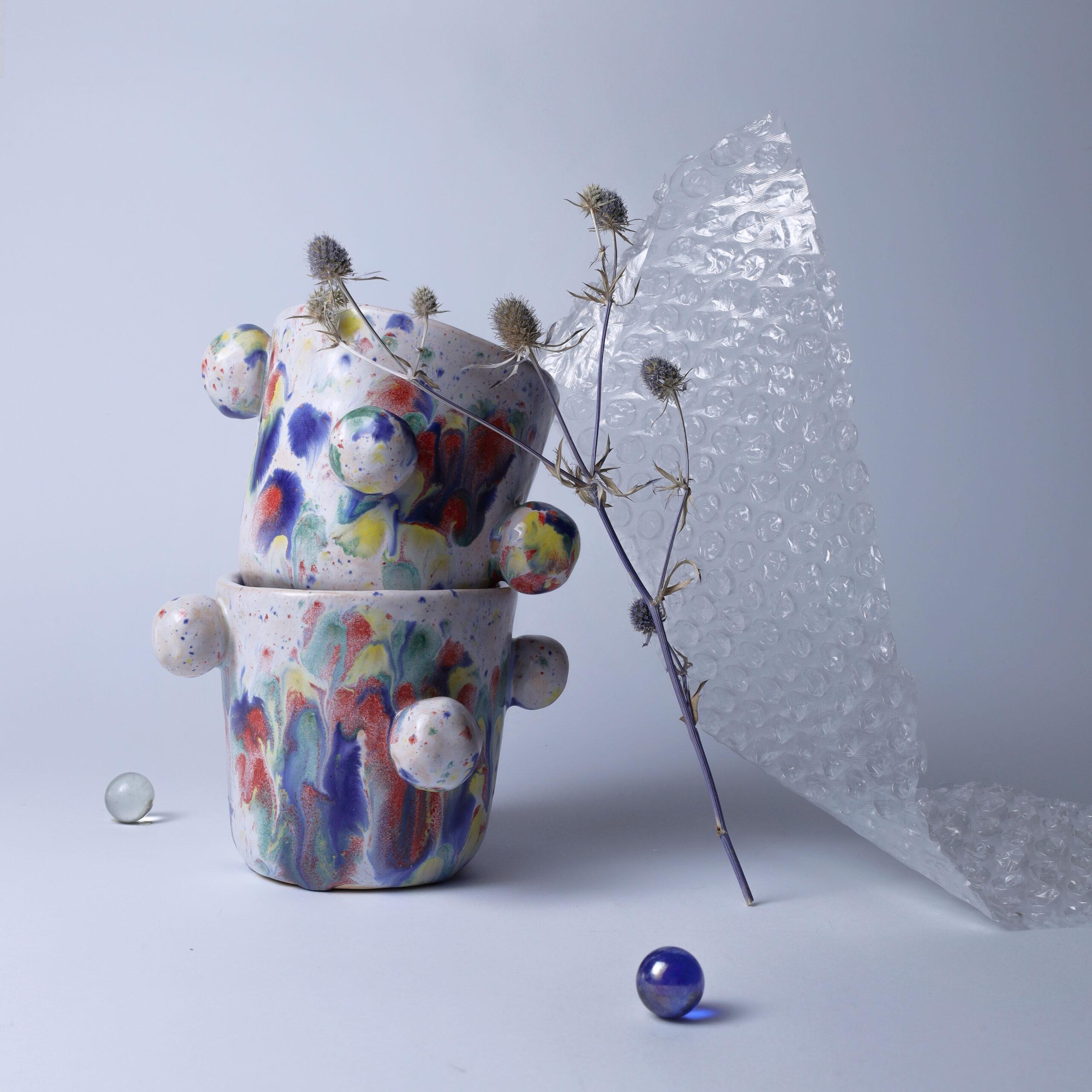 Чашка Арлекін ручної роботи (CUP-040) - фото 2 Чашка Арлекін ручної роботи (CUP-040) - фото 2