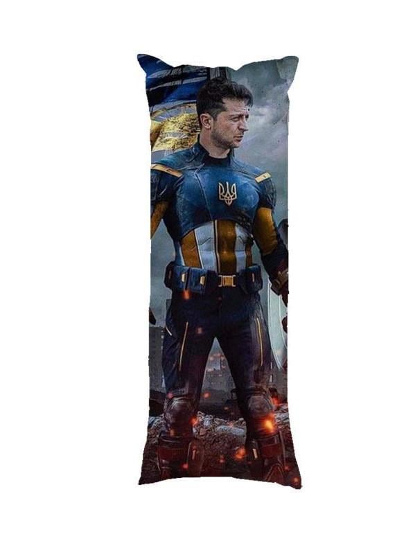 Подушка дакимакура Сaptain Ukraine Владимир Зеленский декоративная ростовая для обнимания 60x180 см (1834033404)