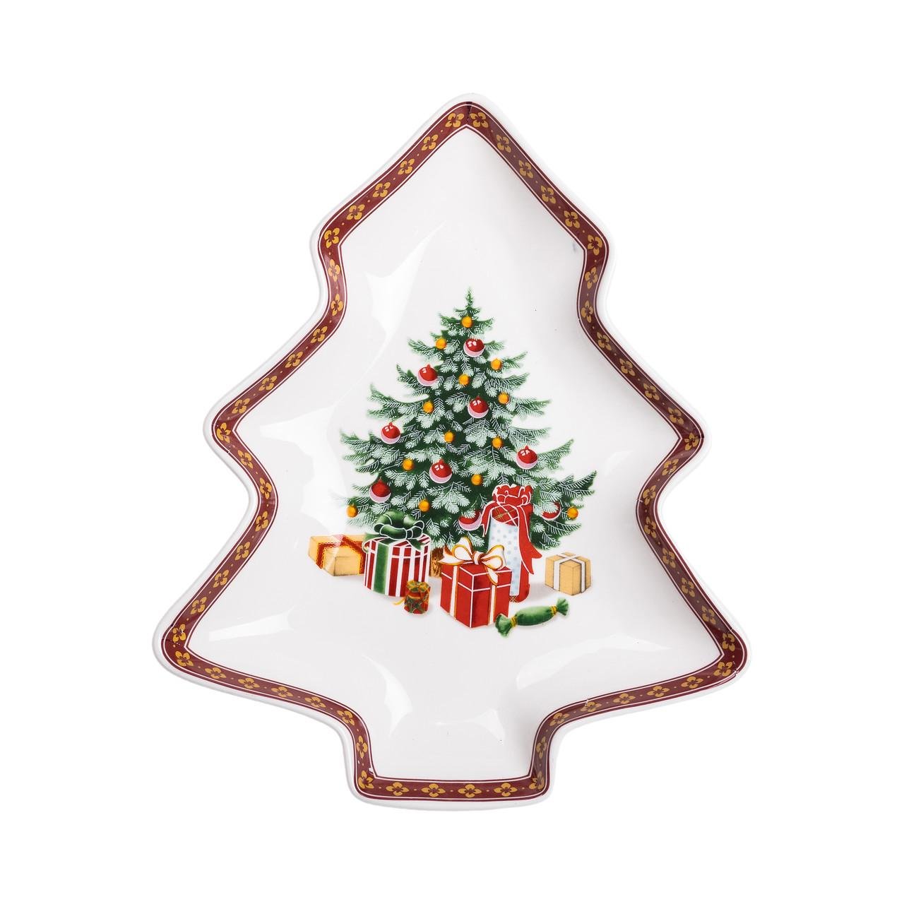 Блюдо сервировочное Christmas фигурное 25,5х21 см (HP-SD-1)