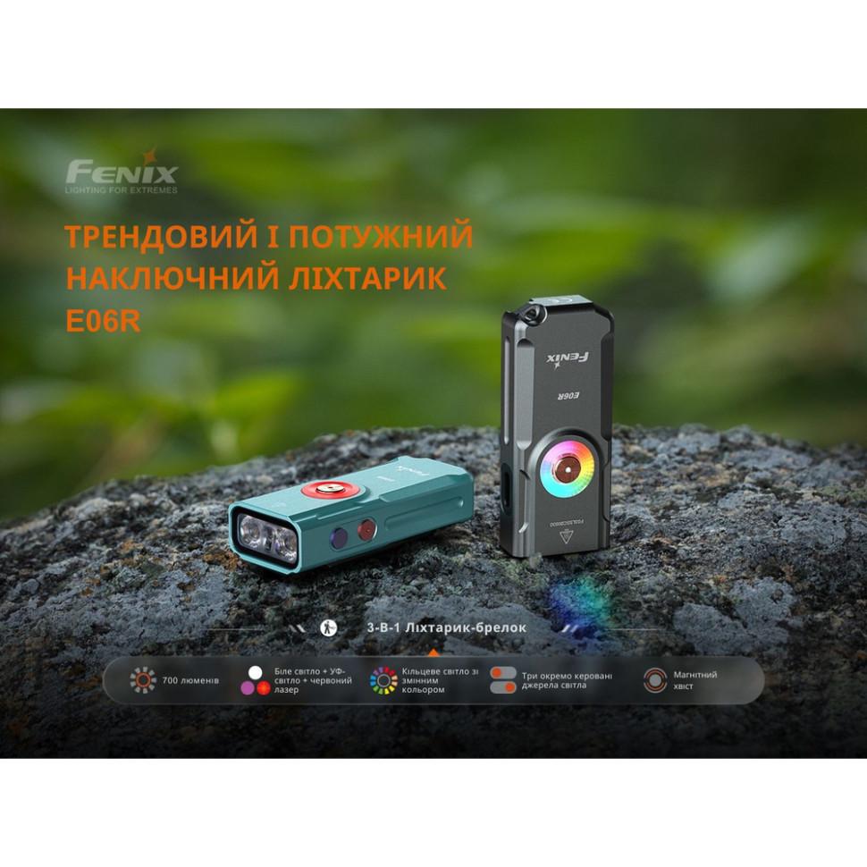 Ліхтар наключний Fenix E06R Turquoise (E06R-TQ) - фото 7 Ліхтар наключний Fenix E06R Turquoise (E06R-TQ) - фото 7