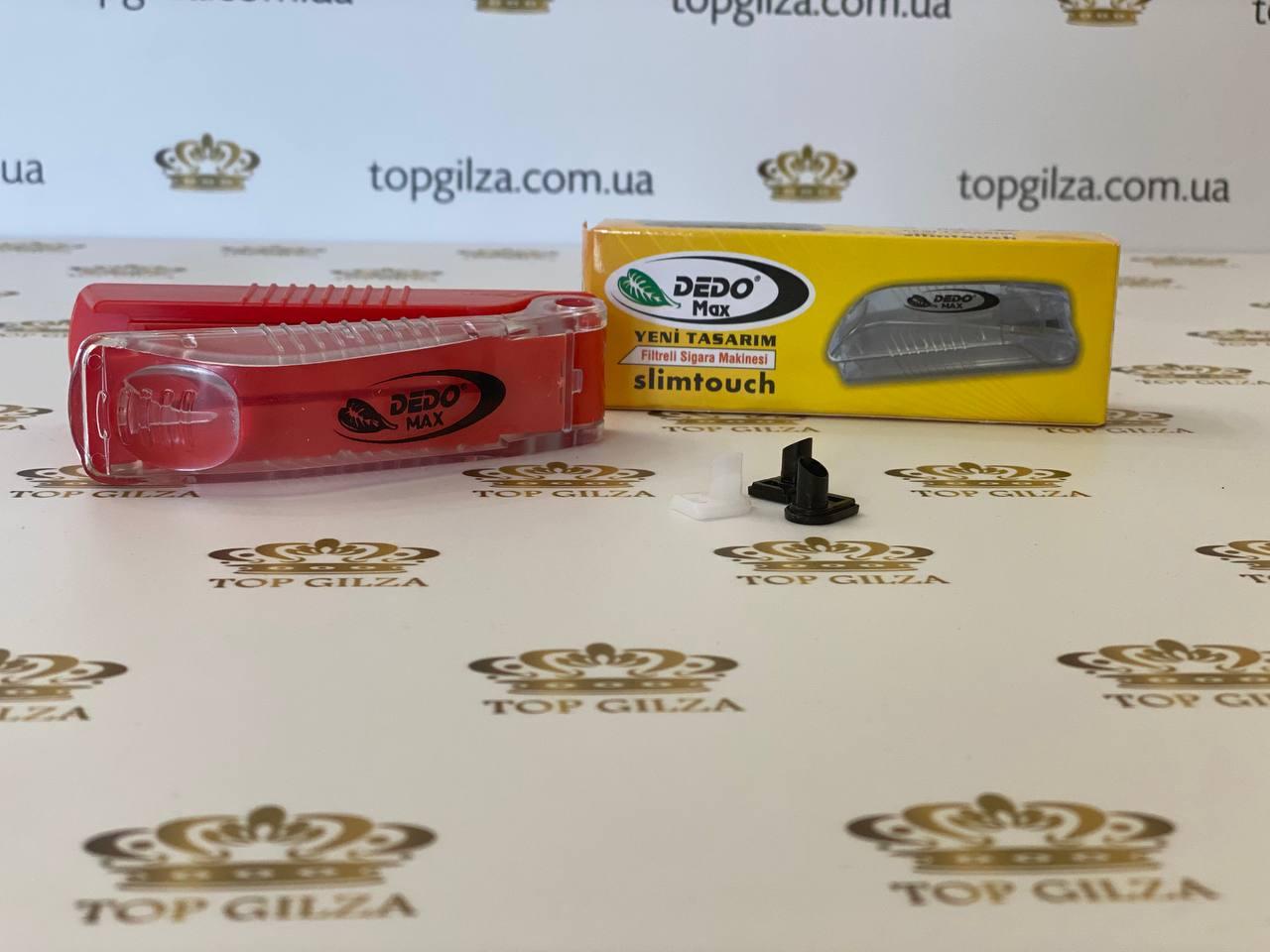 Машинка ручная Dedo Slimtouch для набивки сигаретных гильз табаком Красный/Прозрачный - фото 2 Машинка ручная Dedo Slimtouch для набивки сигаретных гильз табаком Красный/Прозрачный - фото 2