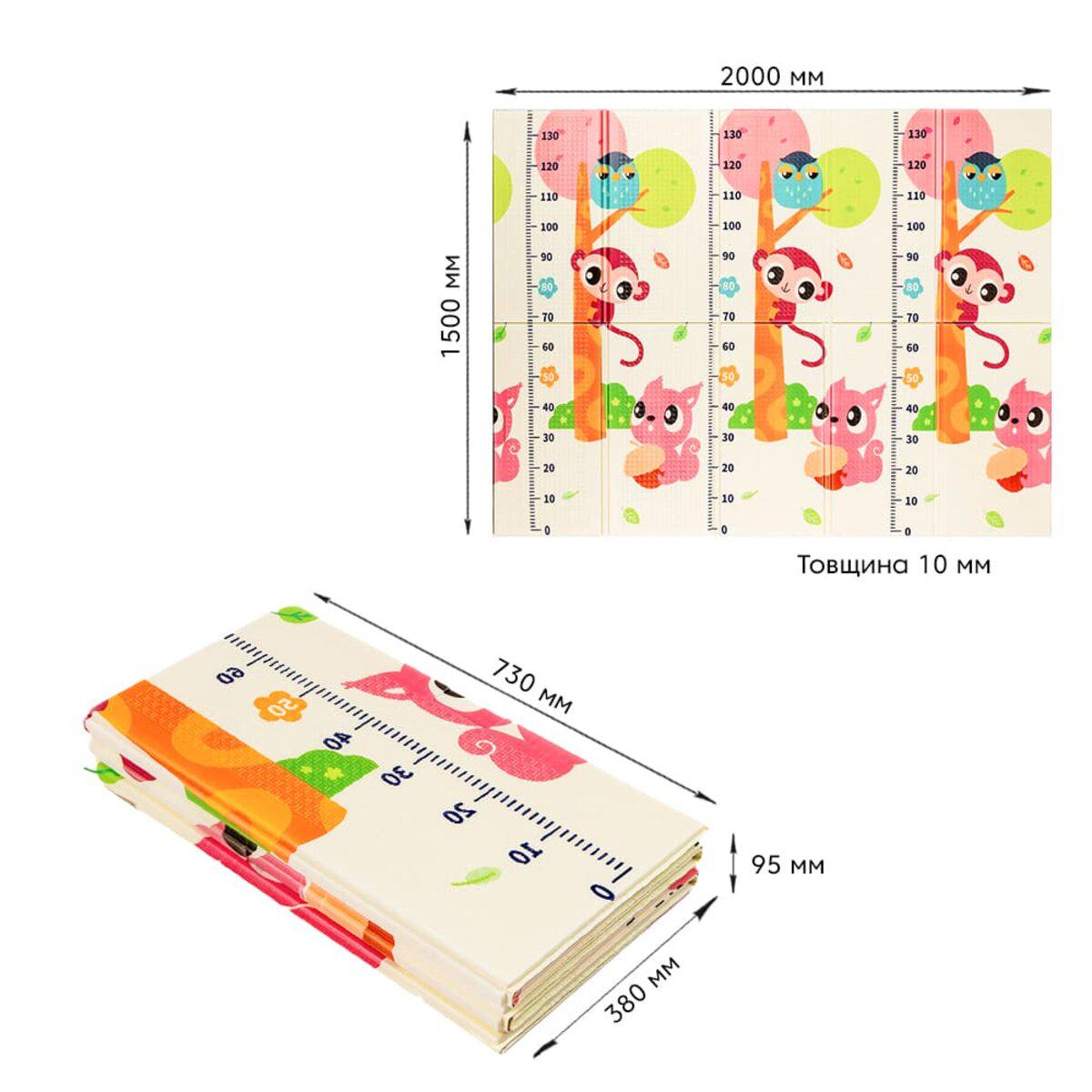 Термокилимок-зростомір для дітей Поляна складний розвиваючий двосторонній ігровий 1,5х2 м х 10 мм (00848) - фото 9