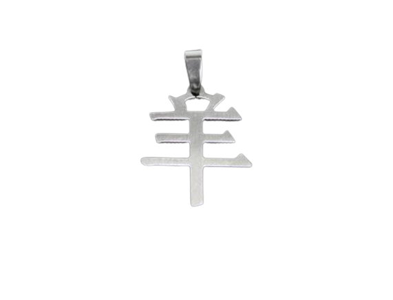 Кулон зодіак Коза з медичної сталі 3,5x2,2x0,2 см (t30548)