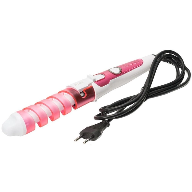 Плойка для завивки волос спиральная Nova NHC-2007A Розовый (AR004175)