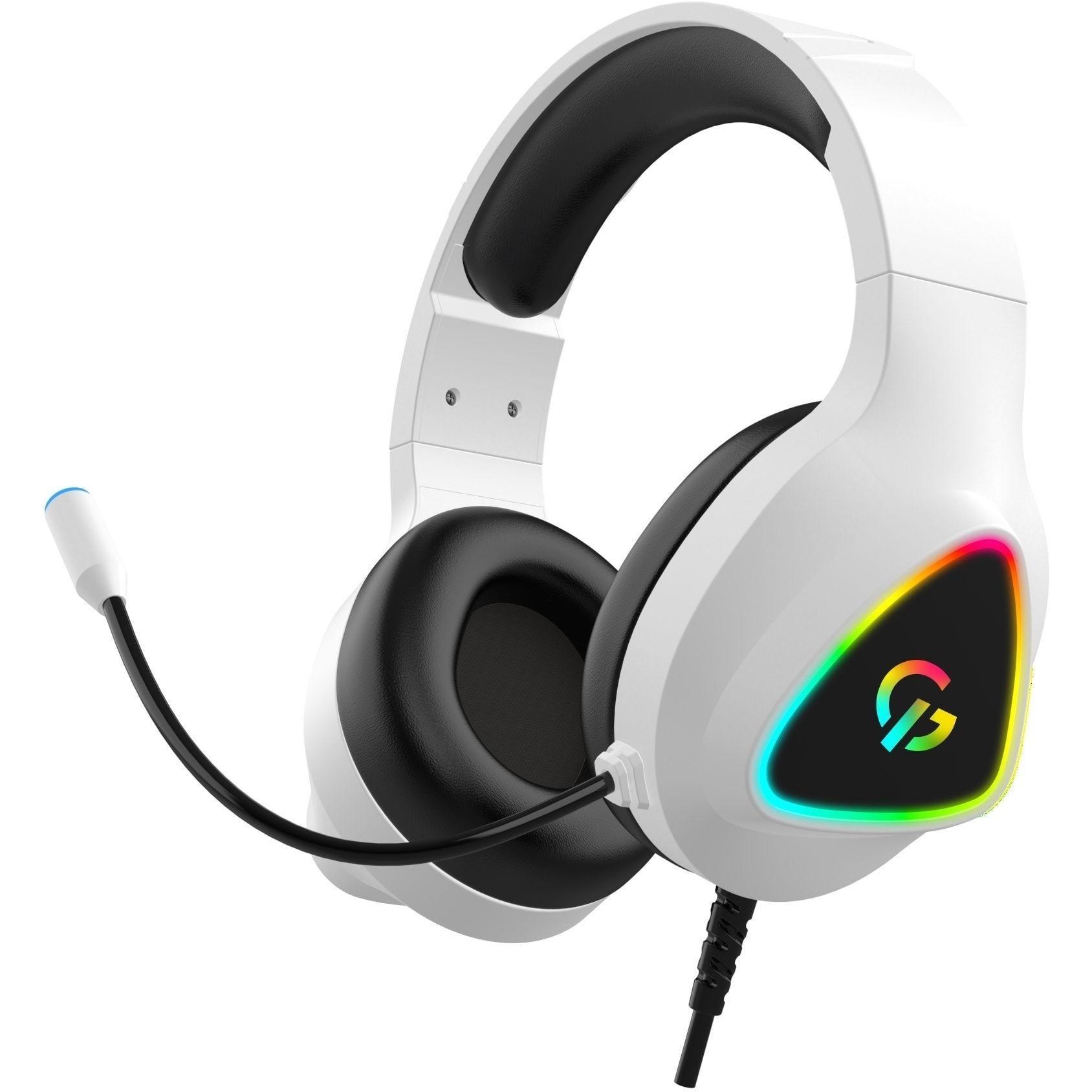 Гарнітура дротова GamePro HS615 mini-jack 3,5 мм USB RGB White (26075633)