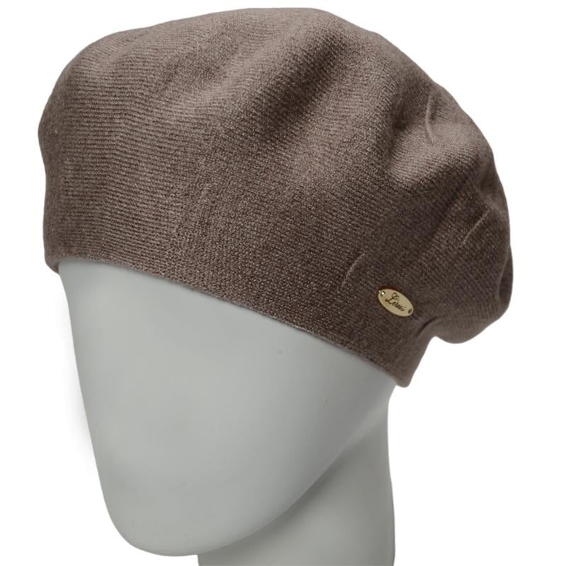 Берет двойной женский из вискозы Lirus Дейзи one size Капучино