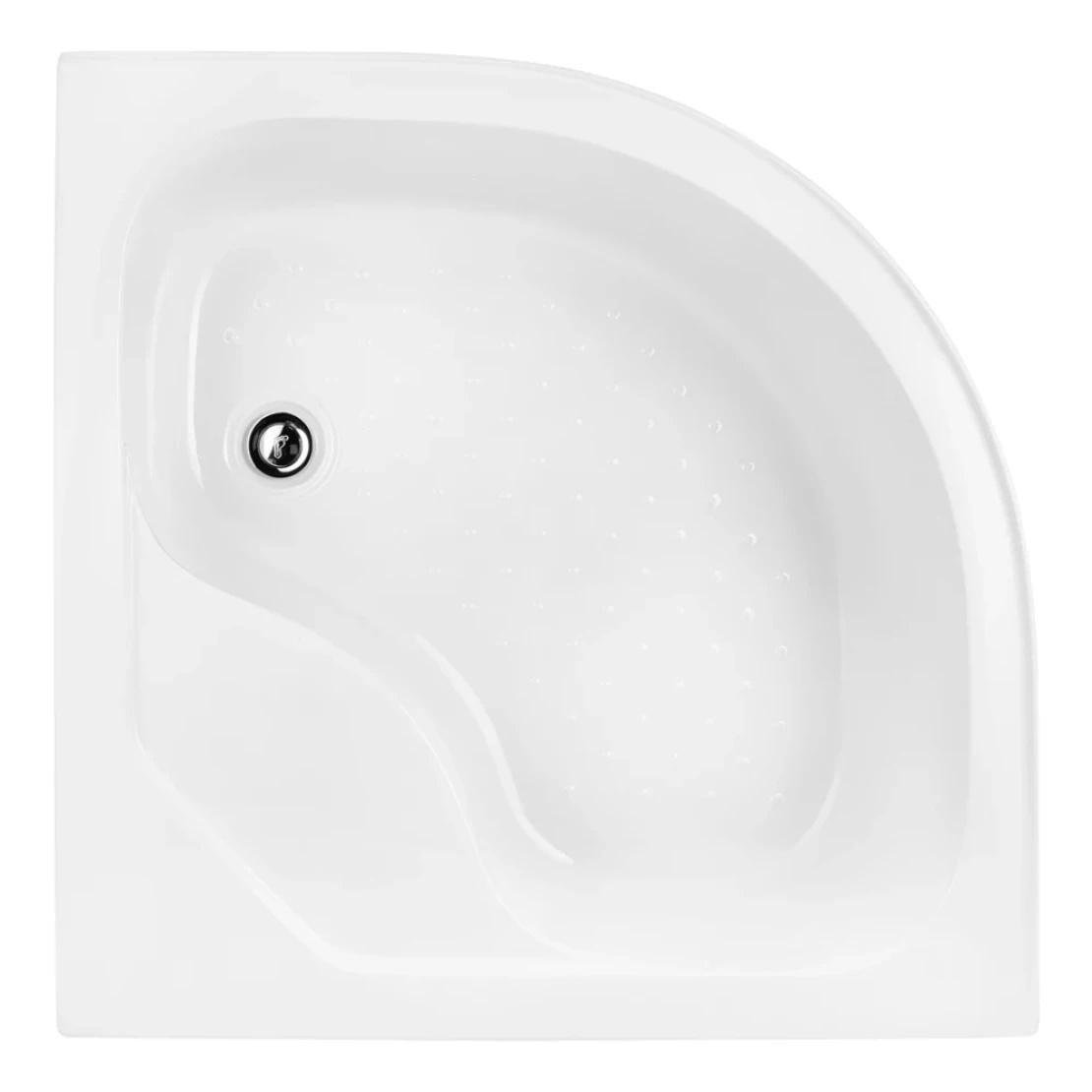 Душовий бокс Kroner KRP Harz C.Т.G. 214х90 напівкруглий зі склом 4 мм з піддоном 90х90 см Білий (CV029564) - фото 6