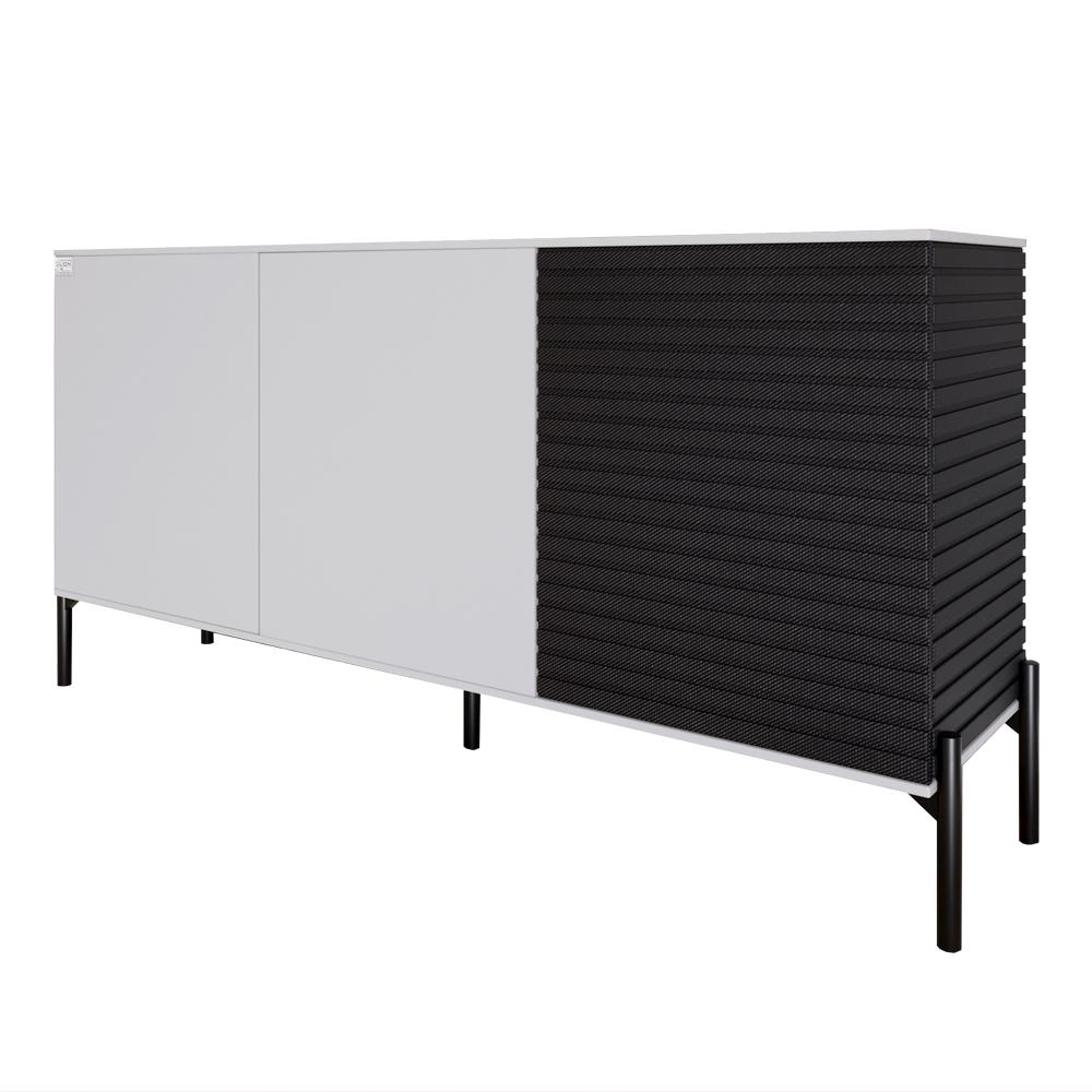 Комод закрытый в гостиную Lion Грей на черных металлических ножках Нимфея Альба /Асфальт 1540x380x765 (000-000-2119) - фото 2 Комод закрытый в гостиную Lion Грей на черных металлических ножках Нимфея Альба /Асфальт 1540x380x765 (000-000-2119) - фото 2