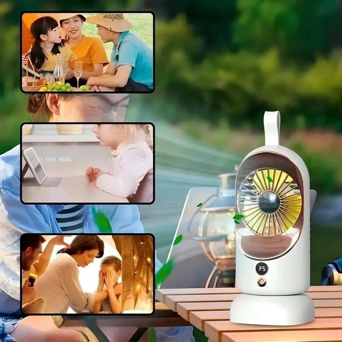 Вентилятор мини портативный USB F-5 настольный для дома/офиса/путешествий 5 В 29×11×11 см (6-18-Jam6792) - фото 2