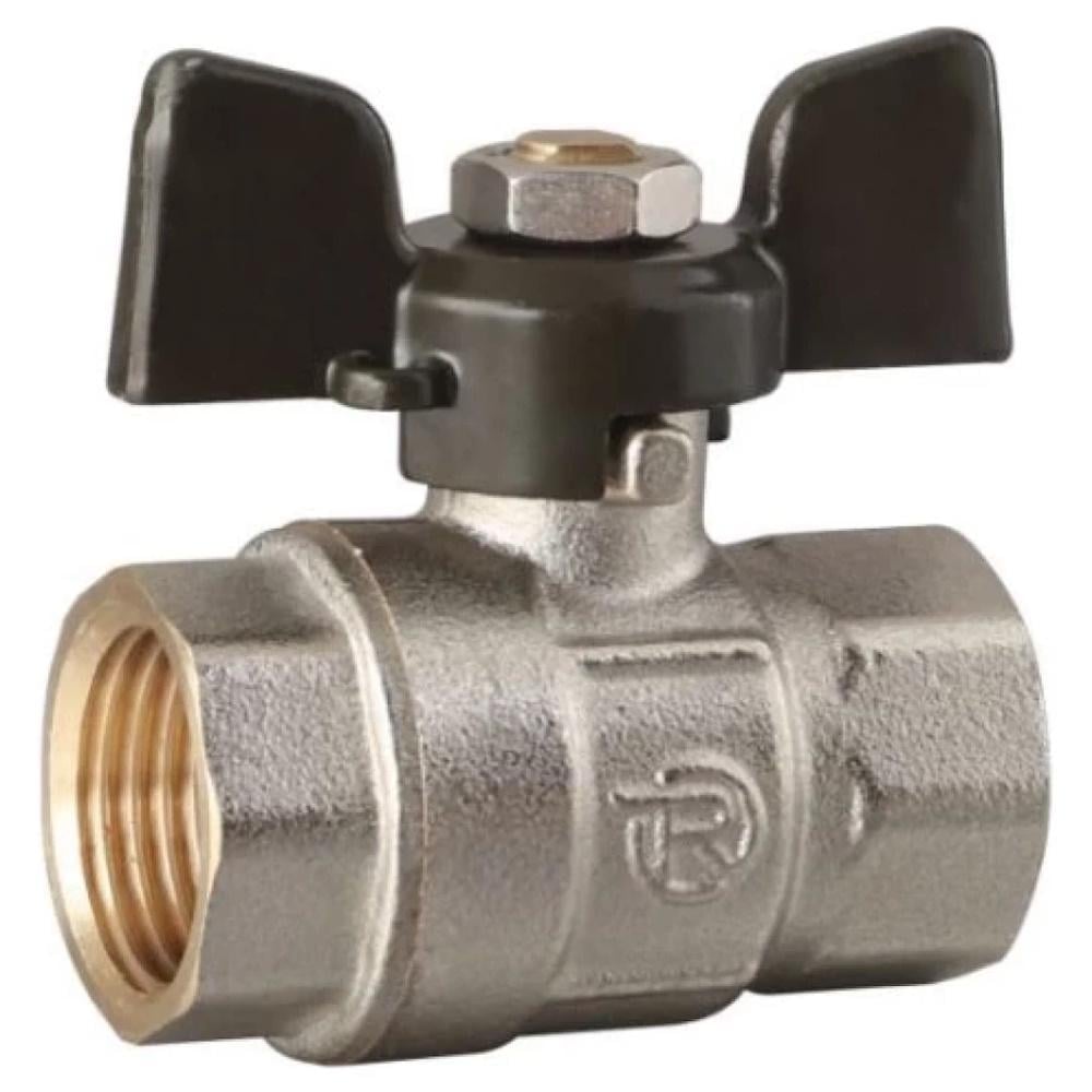 Кран кульовий REIGER 3/4" ВВ метелик Чорний (AKD56043)