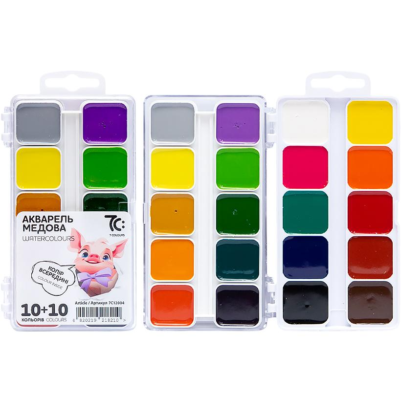 Акварельные краски медовые 20 цв. (7C12004 4820219218210)