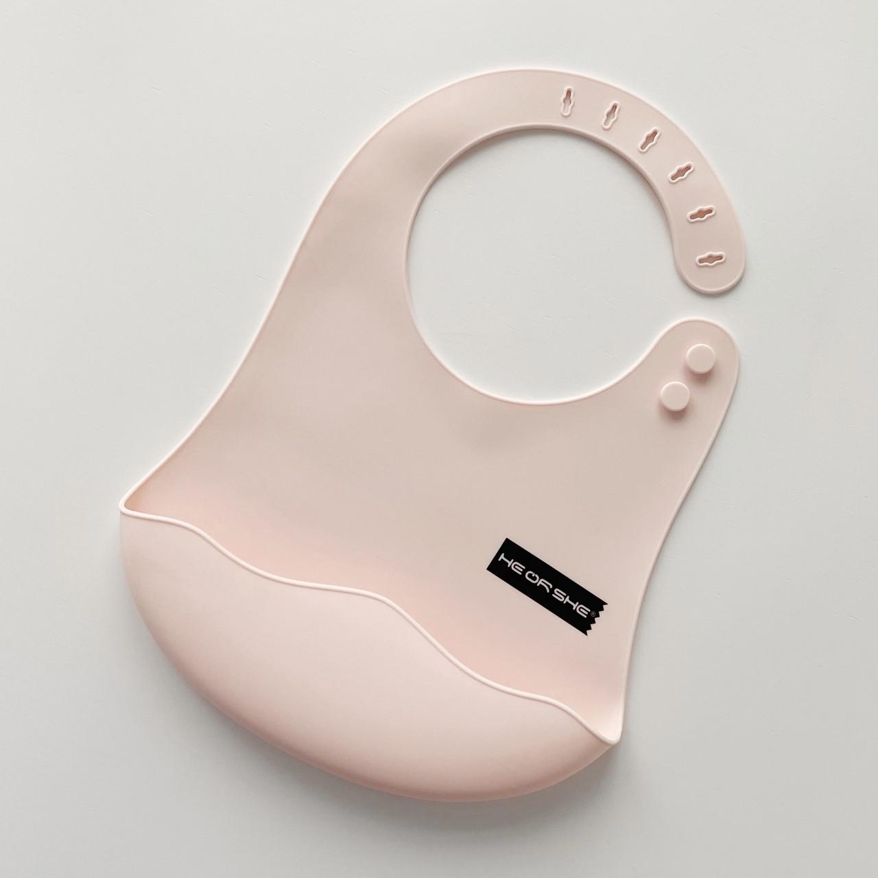 Слюнявчик силиконовый HEORSHE Pink - фото 1