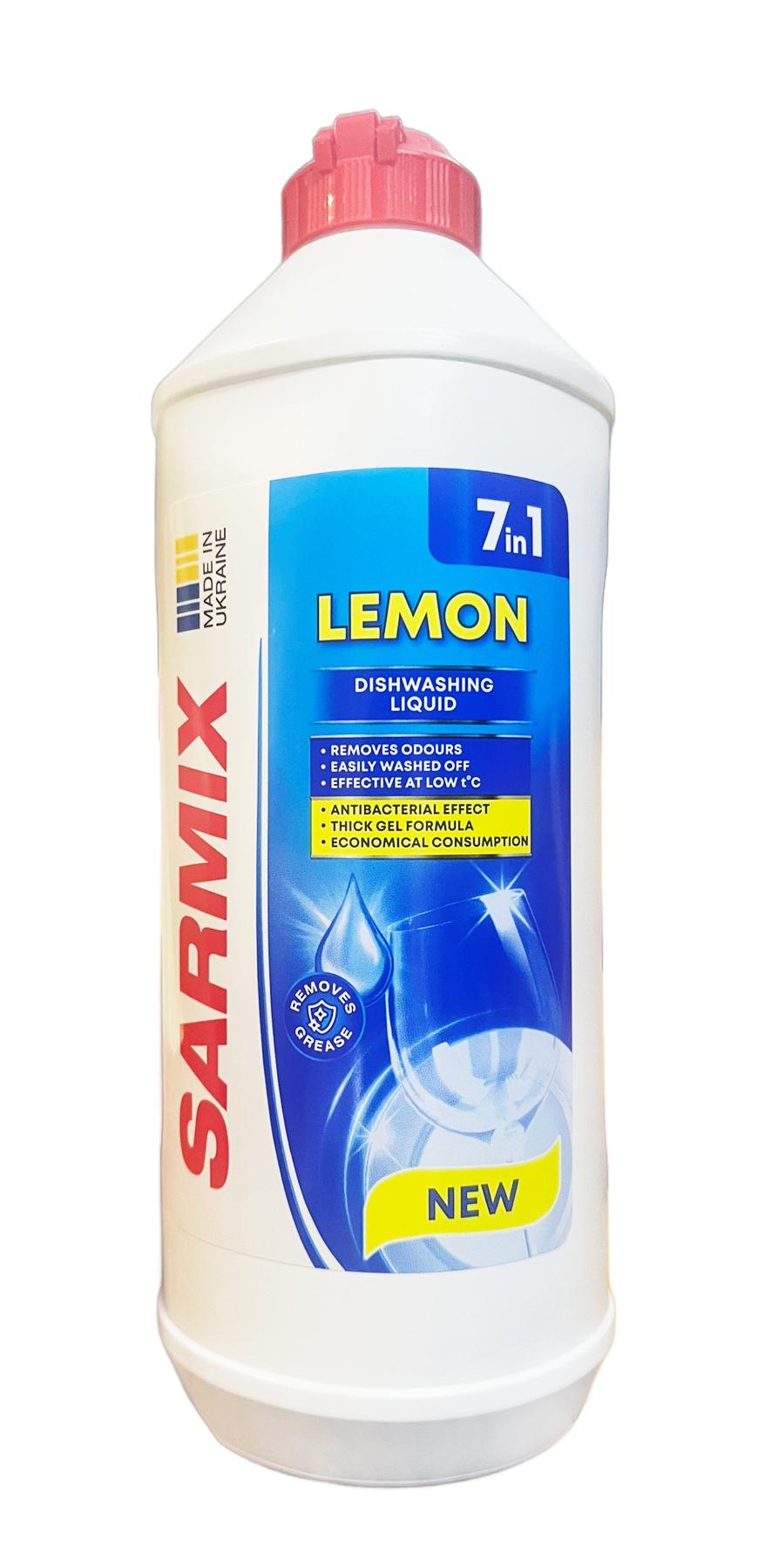 Засіб для миття посуду гелеподібний Sarmix Лимон 500 мл (132120)
