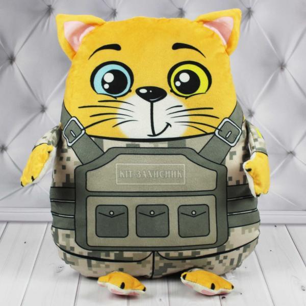 Мягкая игрушка Копица Патриотическая Котик приветственный Защитник 1 40х30 см (00067-50)