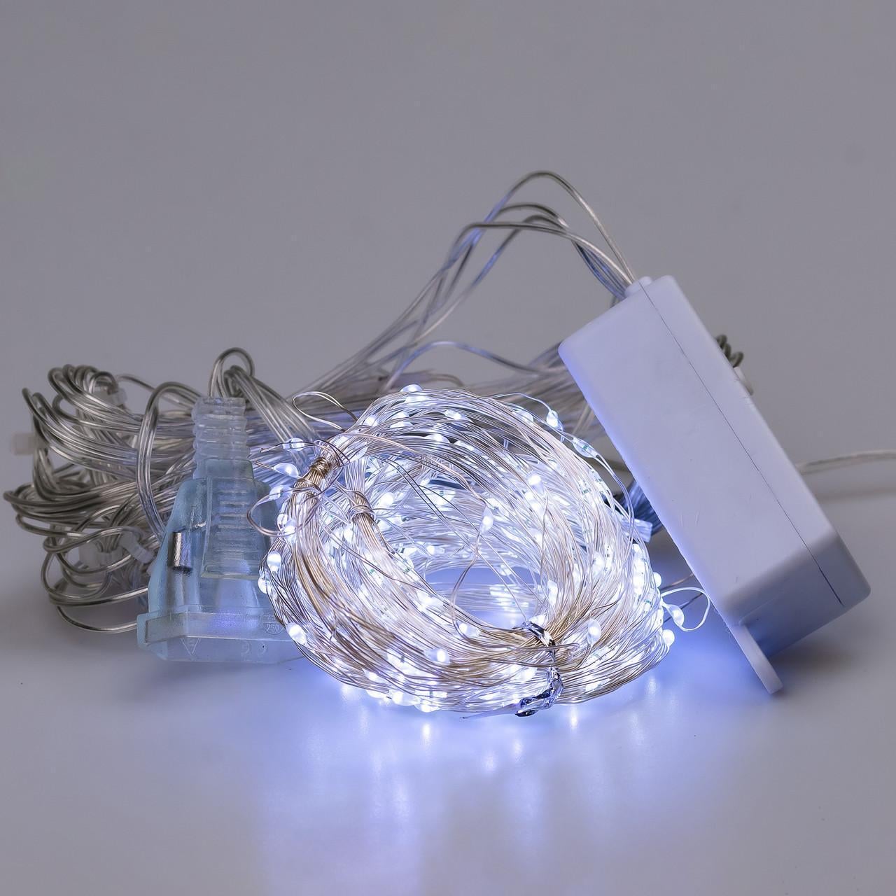 Гирлянда-штора GarlandoPro 173303W Роса 200 LED из ПВХ 3х2 м Белый (118-107-173303W)