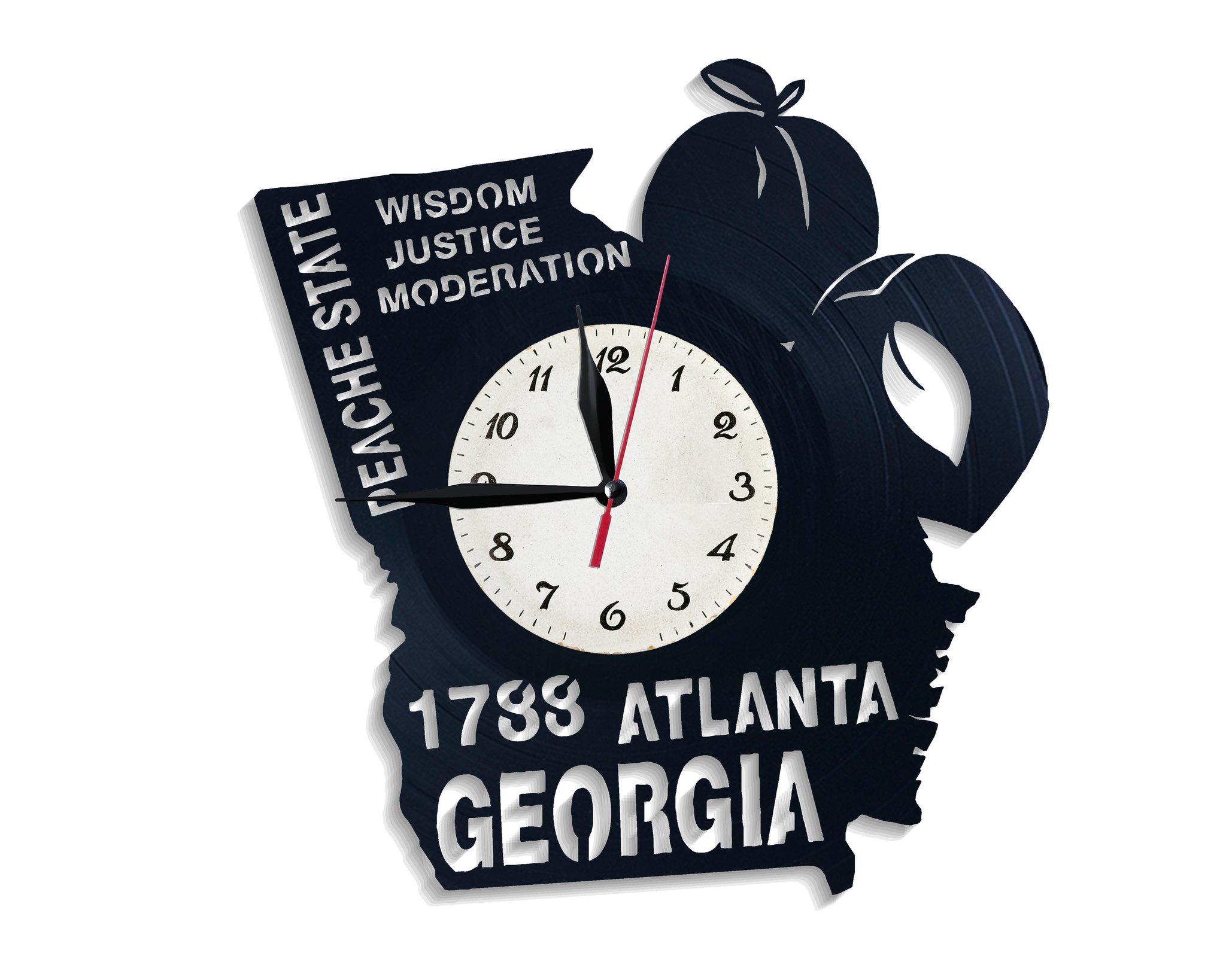 Часы настенные Джорджия 2635 из виниловой пластинки