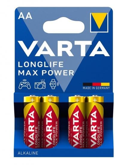 Батарейки Varta Longlife Max Power AA 4 шт. (ERC-04706101404)