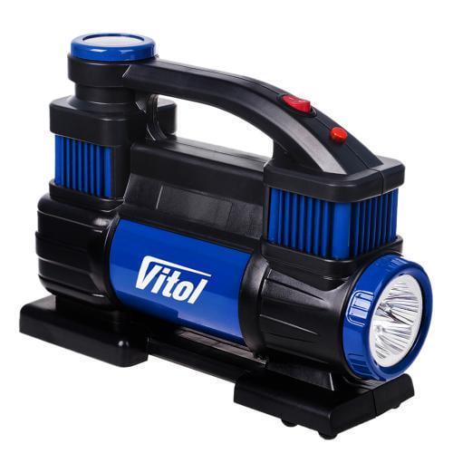 Компресор Vitol K-70 150psi/25Amp/90л/2 циліндри/шланг 1,0/5,0 м/клеми