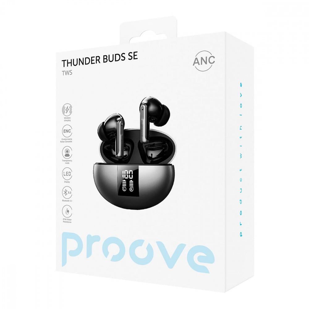 Навушники бездротові Proove Thunder Buds SE TWS with ANC Silver - фото 3