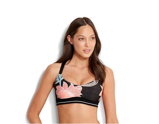 Топ спортивный женский Seafolly S принт (30976black)