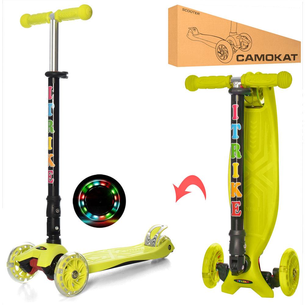 Самокат трехколесный MAXI с подсветкой колес (JR 3-003-1-GR1) - фото 2