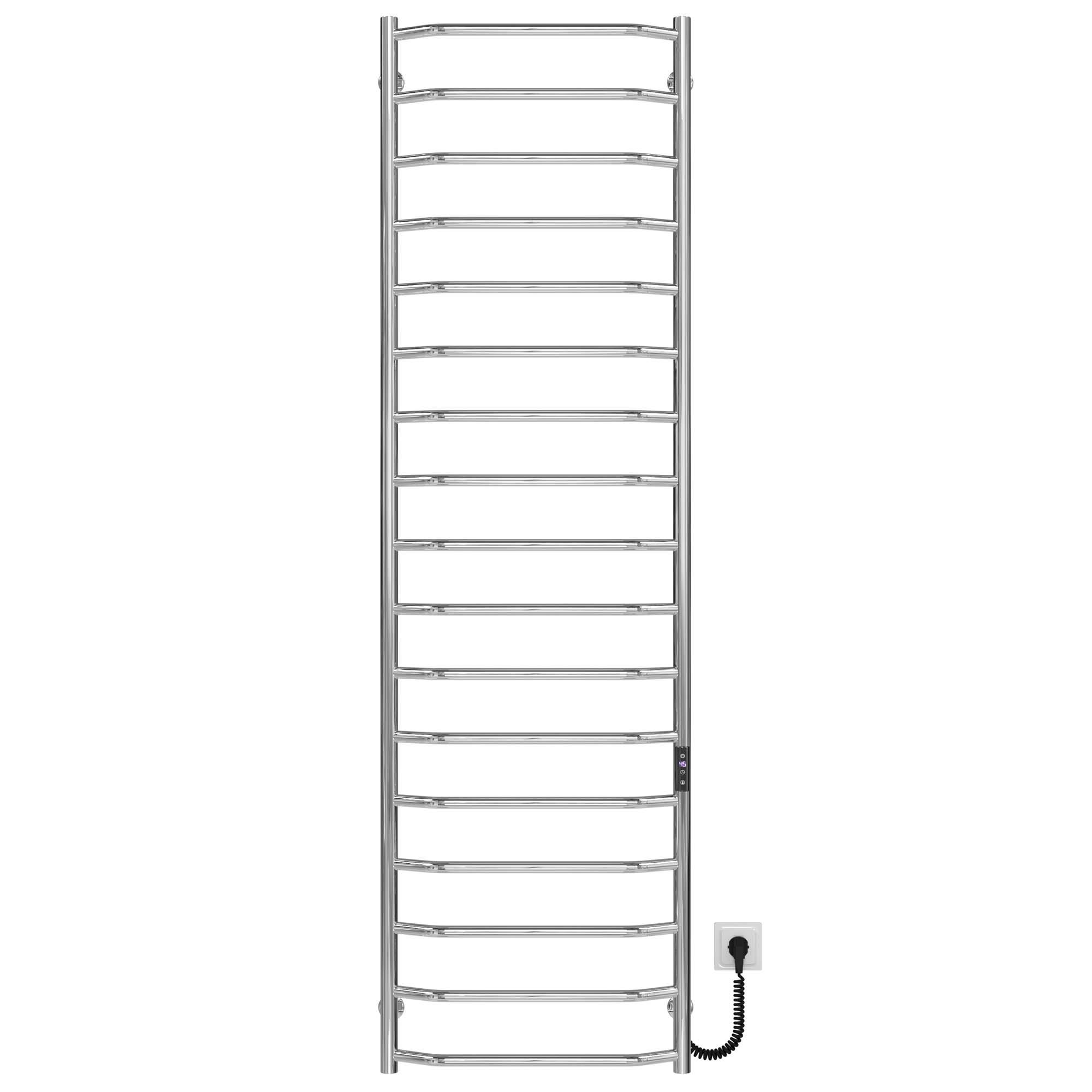 Рушникосушарка електрична Deffi Трапеція П17 JD03 праве підключення нержавіюча сталь 500x1800 мм Хром (C.TR.180.50.17.E.C.R.1)