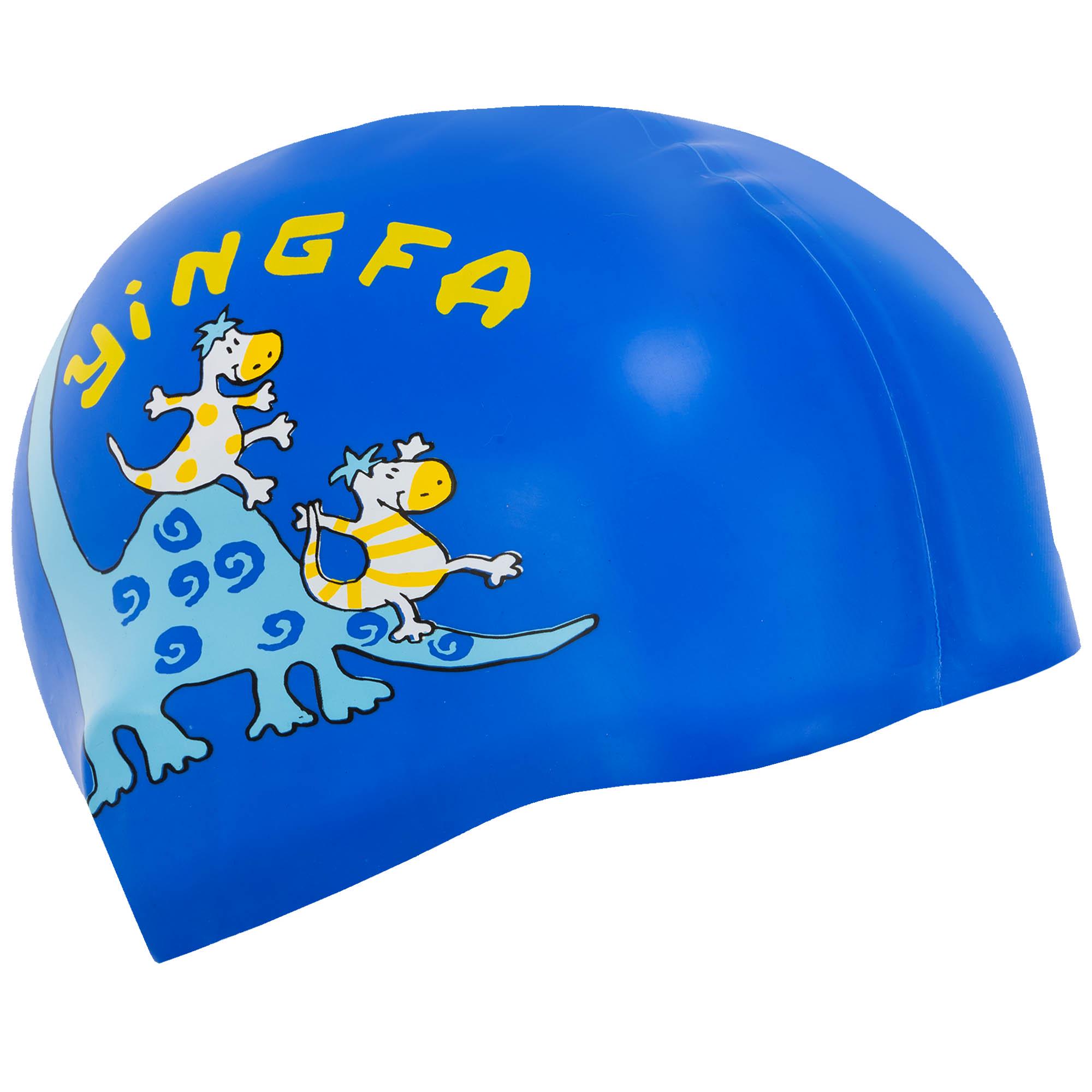 Шапочка для плавання дитяча YINGFA K0012 силіконова Синьо-блакитний (K0012_Синий-голубой) - фото 2