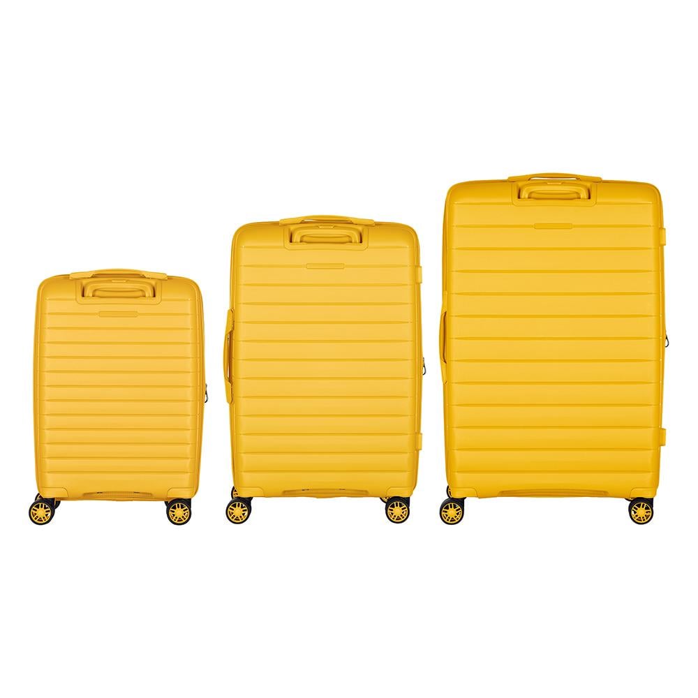 Набір валіз дорожніх 2E Aero поліпропілен замок TSA з 4 колесами S/M/L Бурштиново-жовтий (2E-SPP-AERO-SET3-AY) - фото 5