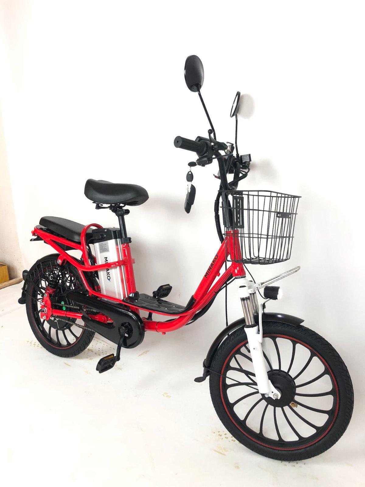 Електровелосипед двомісний MINAKO V4 PRO 500W/60V/18Ah із заднім амортизатором Червоний - фото 2