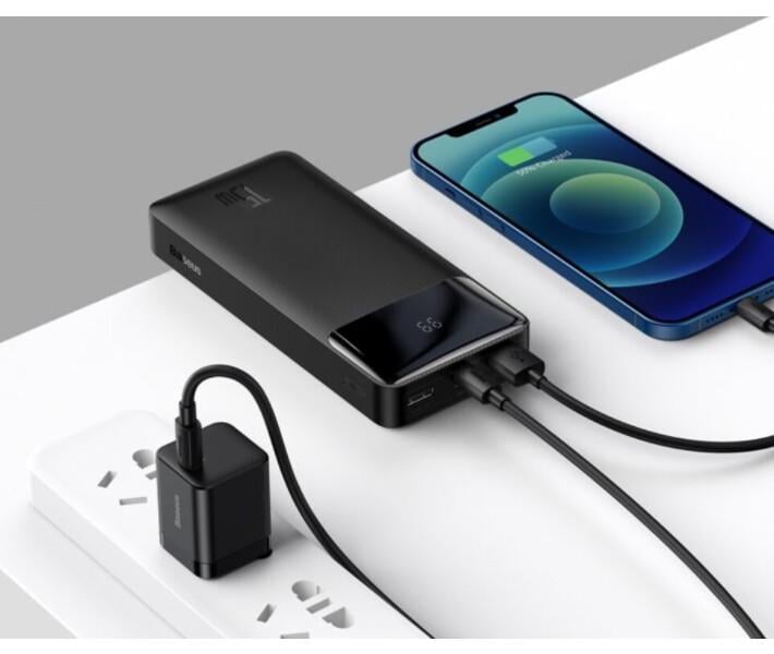 Батарея портативна Baseus 20000 mAh 15 W Display (PPDML-J01) - фото 6 Батарея портативна Baseus 20000 mAh 15 W Display (PPDML-J01) - фото 6