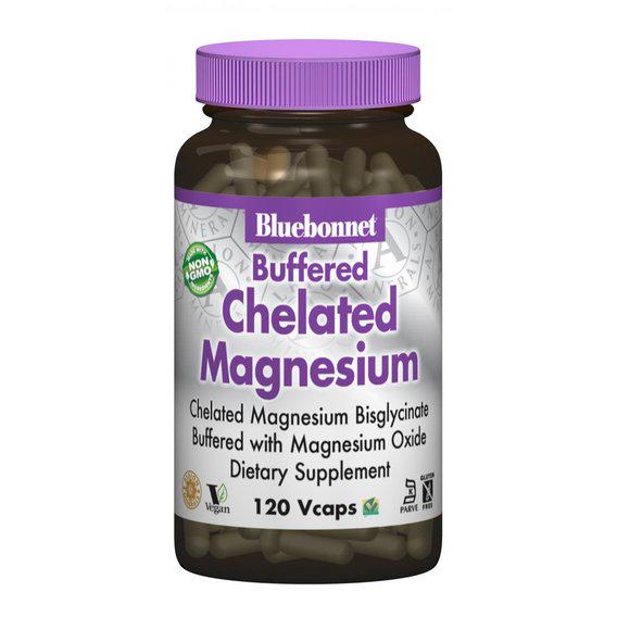 Микроэлемент Магний Bluebonnet Nutrition Albion Buffered Chelated Magnesium 200 мг 120 Caps - фото 1