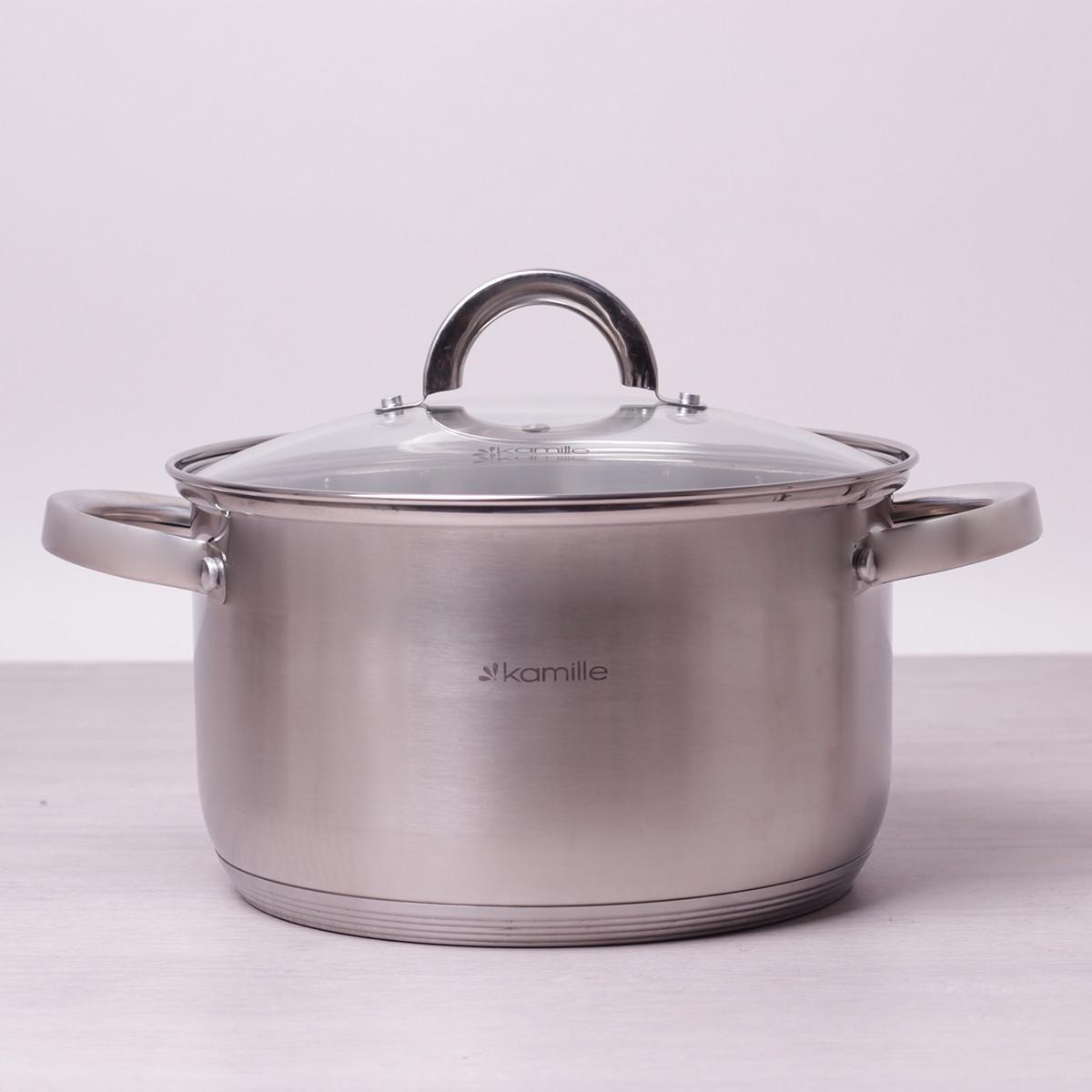 Каструля з кришкою Kamille з нержавіючої сталі 5,1 л (5622) - фото 8 Каструля з кришкою Kamille з нержавіючої сталі 5,1 л (5622) - фото 8